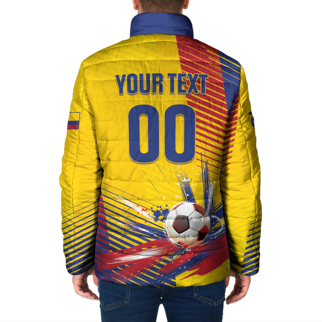 Custom Colombia 2026 World Football Padded Jacket Los Cafeteros Go Champion