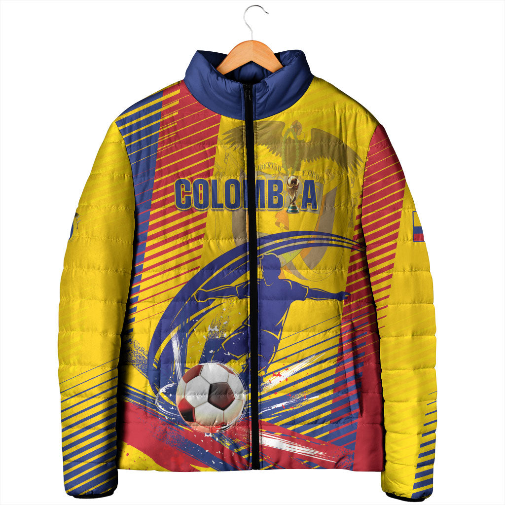 Custom Colombia 2026 World Football Padded Jacket Los Cafeteros Go Champion