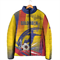 Custom Colombia 2026 World Football Padded Jacket Los Cafeteros Go Champion