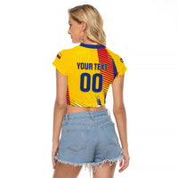 Custom Colombia 2026 World Football Raglan Cropped T Shirt Los Cafeteros Go Champion