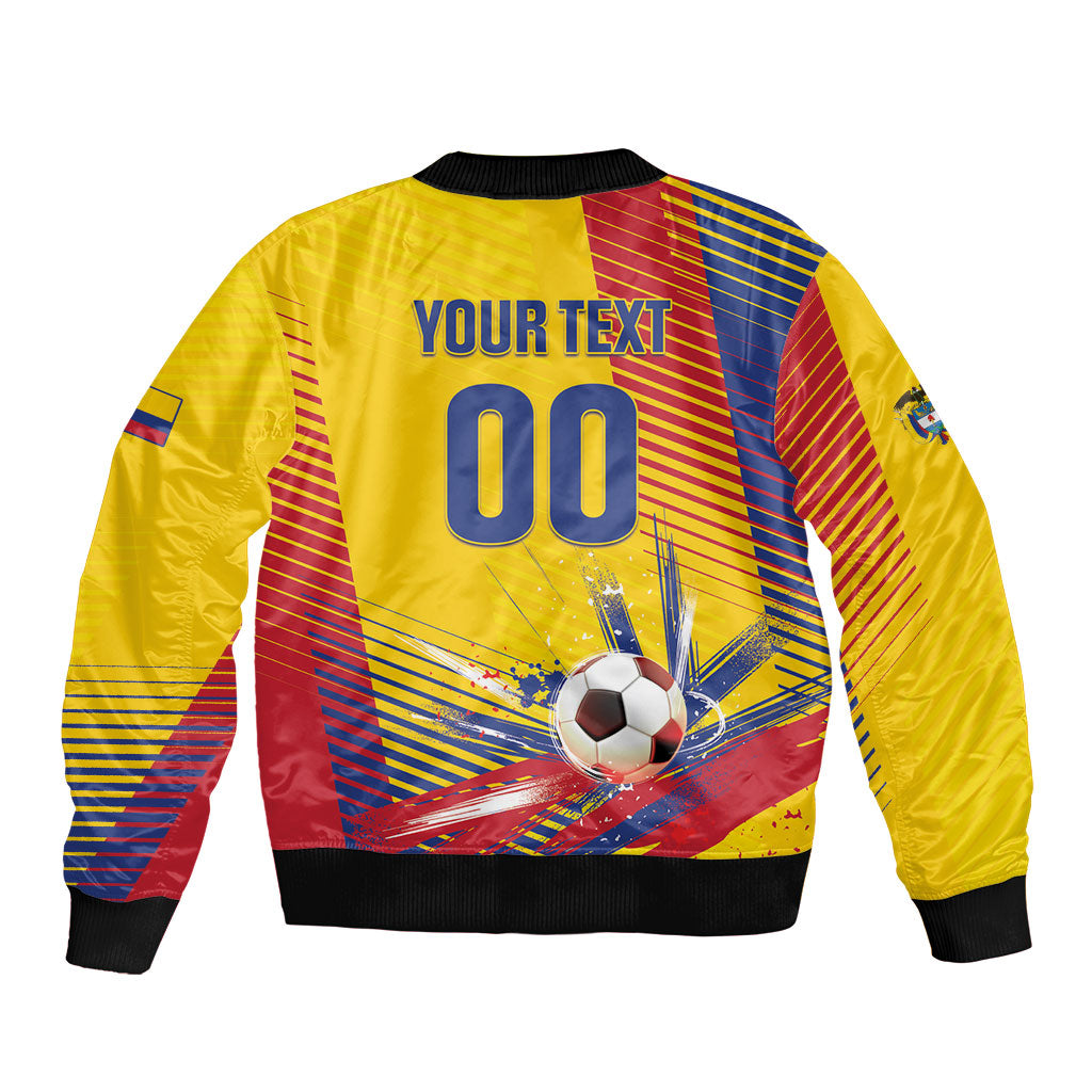 Custom Colombia 2026 World Football Sleeve Zip Bomber Jacket Los Cafeteros Go Champion