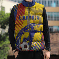 Custom Colombia 2026 World Football Sleeveless Puffer Jacket Los Cafeteros Go Champion