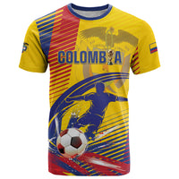 Custom Colombia 2026 World Football T Shirt Los Cafeteros Go Champion
