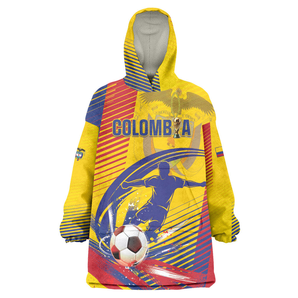 Custom Colombia 2026 World Football Wearable Blanket Hoodie Los Cafeteros Go Champion