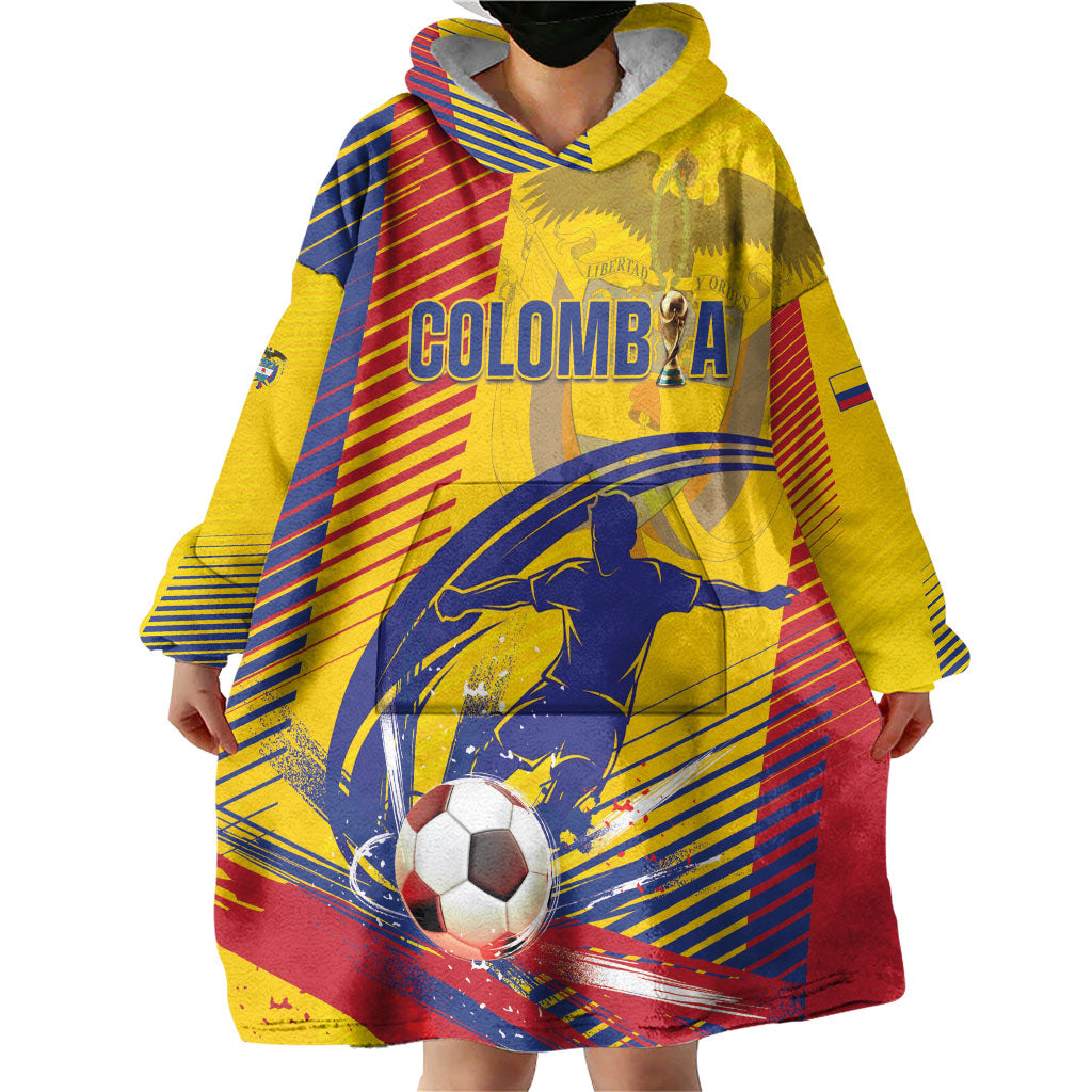 Custom Colombia 2026 World Football Wearable Blanket Hoodie Los Cafeteros Go Champion