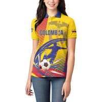 Custom Colombia 2026 World Football Women Polo Shirt Los Cafeteros Go Champion