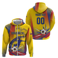 Custom Colombia 2026 World Football Zip Hoodie Los Cafeteros Go Champion