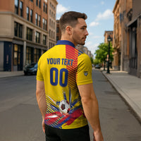 Custom Colombia 2026 World Football Zipper Polo Shirt Los Cafeteros Go Champion