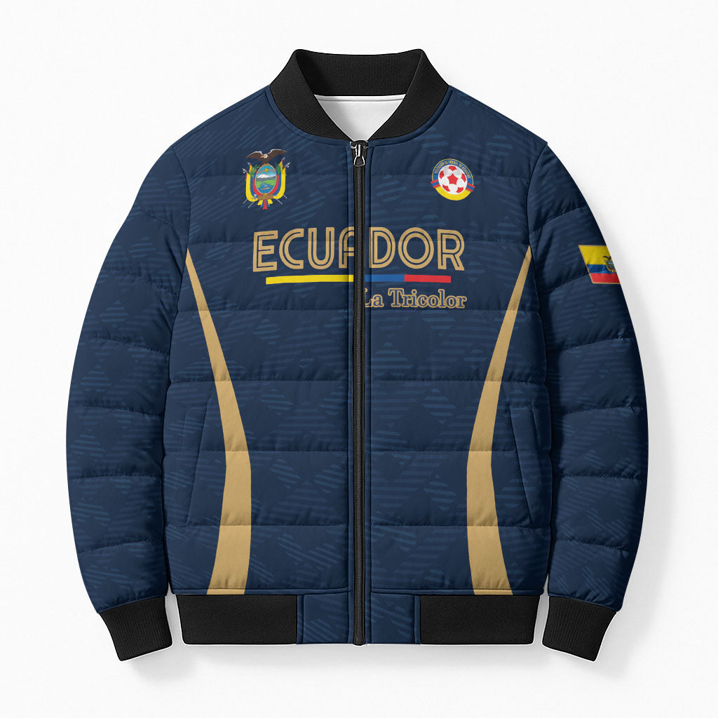 Custom Ecuador 2026 World Football Bomber Puffer Jacket La Tri Go Champion