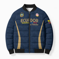 Custom Ecuador 2026 World Football Bomber Puffer Jacket La Tri Go Champion