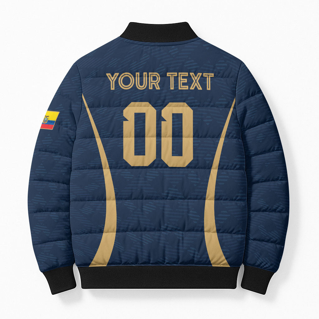 Custom Ecuador 2026 World Football Bomber Puffer Jacket La Tri Go Champion