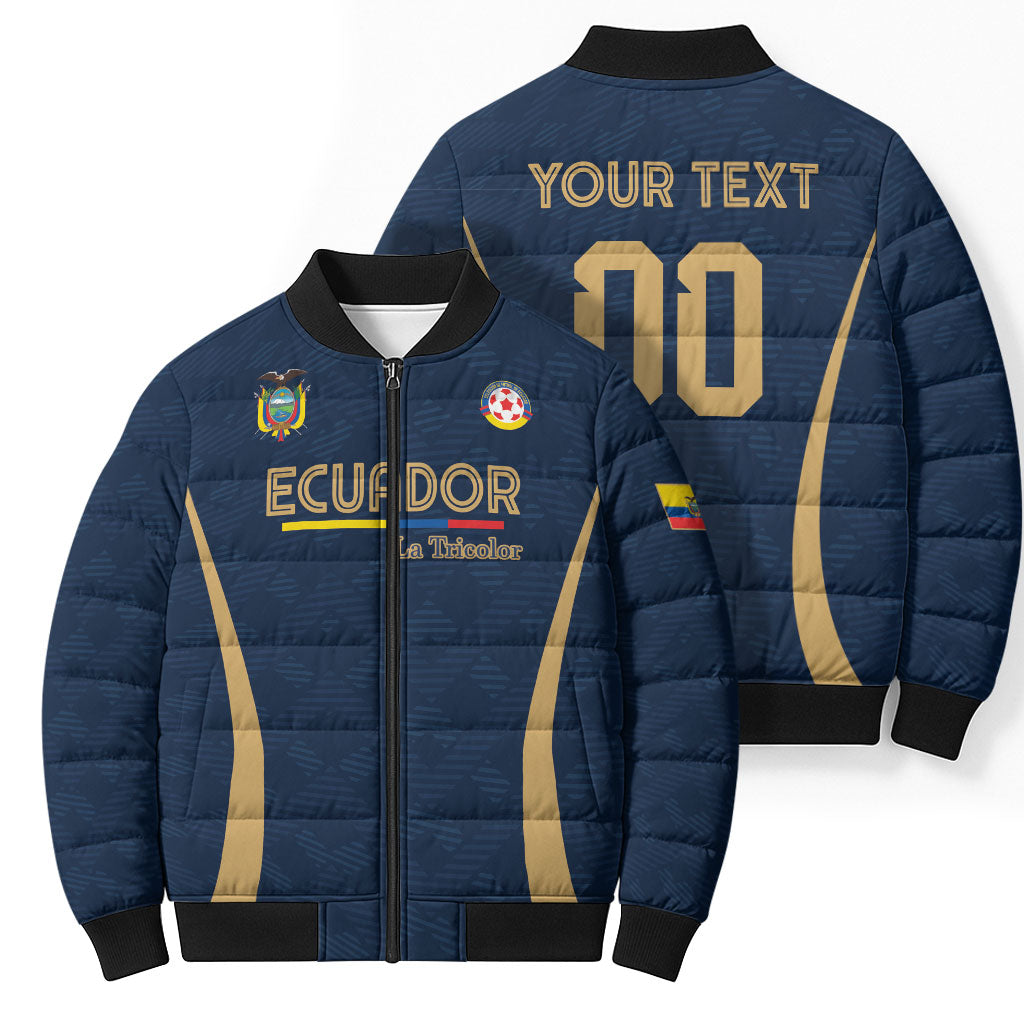 Custom Ecuador 2026 World Football Bomber Puffer Jacket La Tri Go Champion