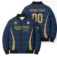 Custom Ecuador 2026 World Football Bomber Puffer Jacket La Tri Go Champion