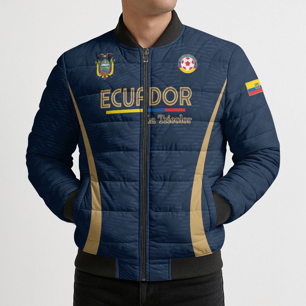 Custom Ecuador 2026 World Football Bomber Puffer Jacket La Tri Go Champion