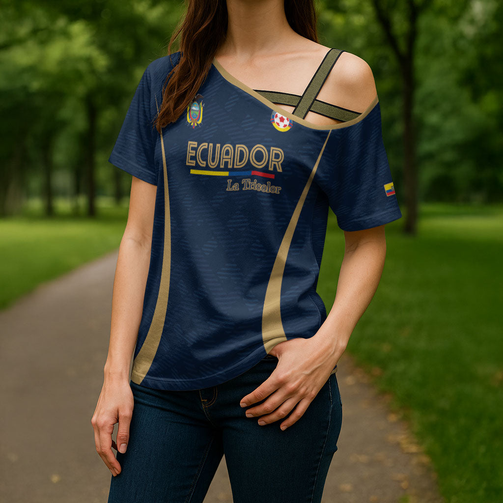 Custom Ecuador 2026 World Football Cross Shoulder Shirt La Tri Go Champion