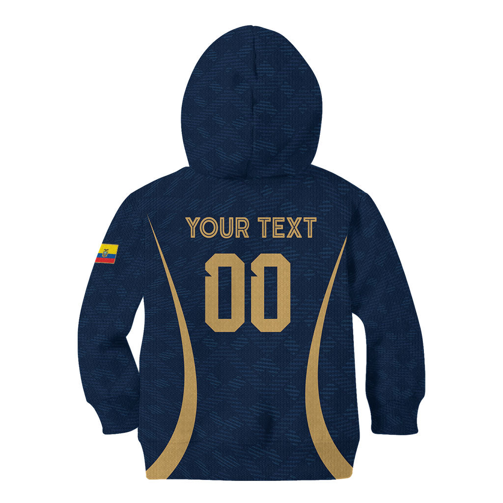 Custom Ecuador 2026 World Football Kid Hoodie La Tri Go Champion