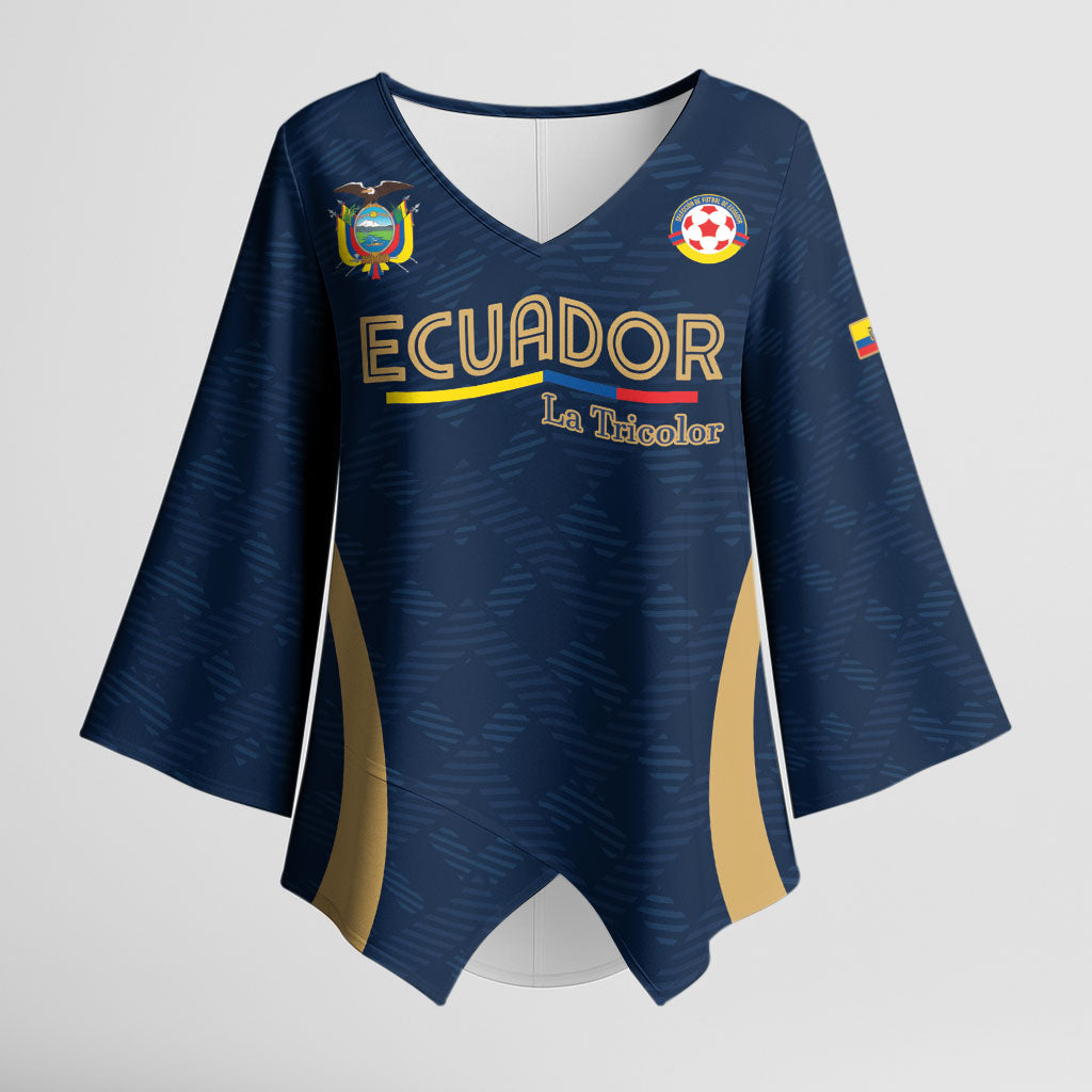 Custom Ecuador 2026 World Football Kimono Sleeve Blouse La Tri Go Champion
