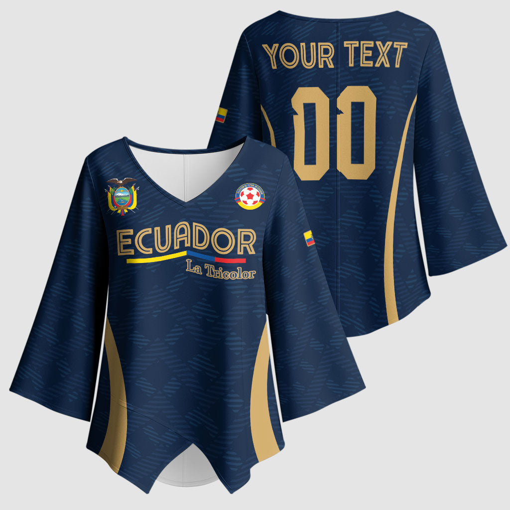 Custom Ecuador 2026 World Football Kimono Sleeve Blouse La Tri Go Champion