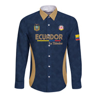 Custom Ecuador 2026 World Football Long Sleeve Button Shirt La Tri Go Champion