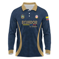 Custom Ecuador 2026 World Football Long Sleeve Polo Shirt La Tri Go Champion