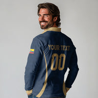 Custom Ecuador 2026 World Football Long Sleeve Polo Shirt La Tri Go Champion