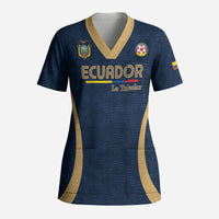 Custom Ecuador 2026 World Football Scrub Top La Tri Go Champion
