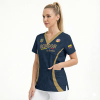 Custom Ecuador 2026 World Football Scrub Top La Tri Go Champion