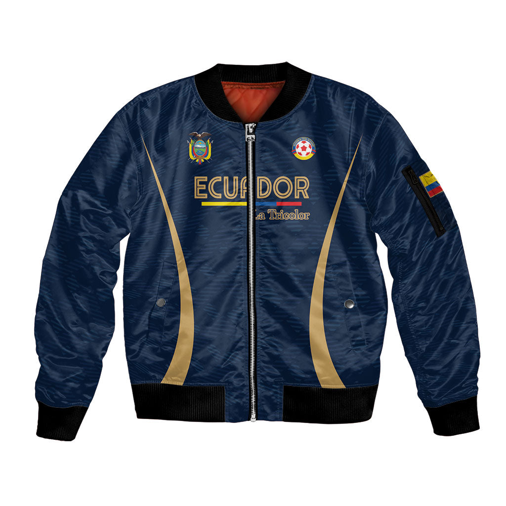 Custom Ecuador 2026 World Football Sleeve Zip Bomber Jacket La Tri Go Champion