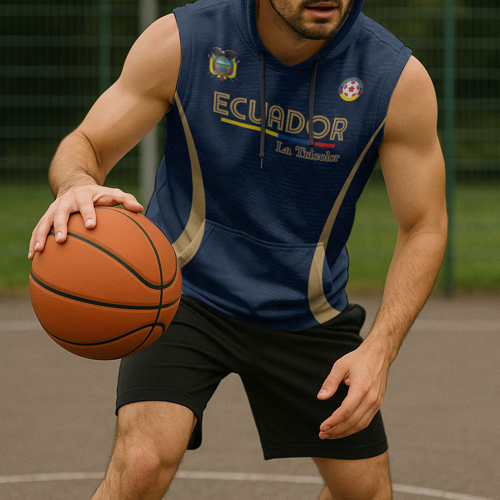 Custom Ecuador 2026 World Football Sleeveless Hoodie La Tri Go Champion
