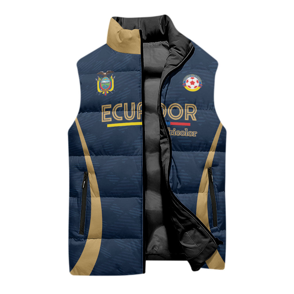 Custom Ecuador 2026 World Football Sleeveless Puffer Jacket La Tri Go Champion