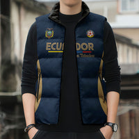 Custom Ecuador 2026 World Football Sleeveless Puffer Jacket La Tri Go Champion