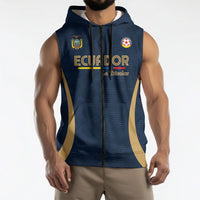 Custom Ecuador 2026 World Football Sleeveless Zip Hoodie La Tri Go Champion
