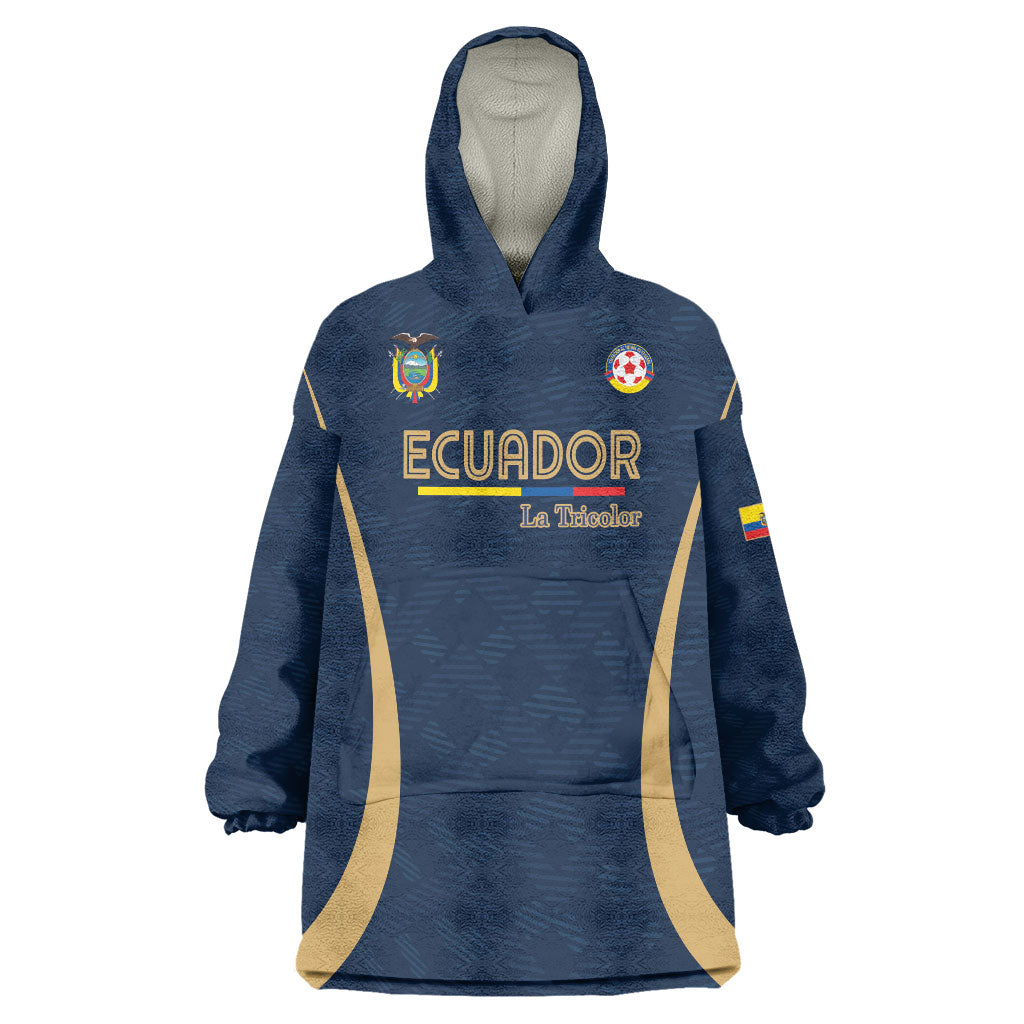 Custom Ecuador 2026 World Football Wearable Blanket Hoodie La Tri Go Champion