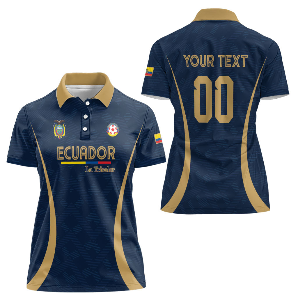 Custom Ecuador 2026 World Football Women Polo Shirt La Tri Go Champion