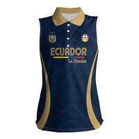 Custom Ecuador 2026 World Football Women Sleeveless Polo Shirt La Tri Go Champion