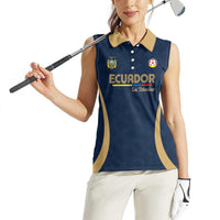 Custom Ecuador 2026 World Football Women Sleeveless Polo Shirt La Tri Go Champion