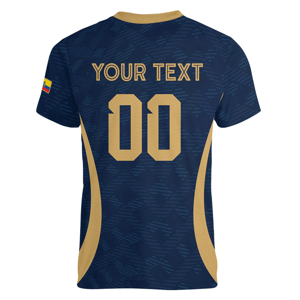 Custom Ecuador 2026 World Football Women V-Neck T-Shirt La Tri Go Champion