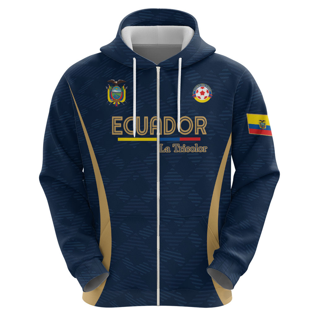 Custom Ecuador 2026 World Football Zip Hoodie La Tri Go Champion