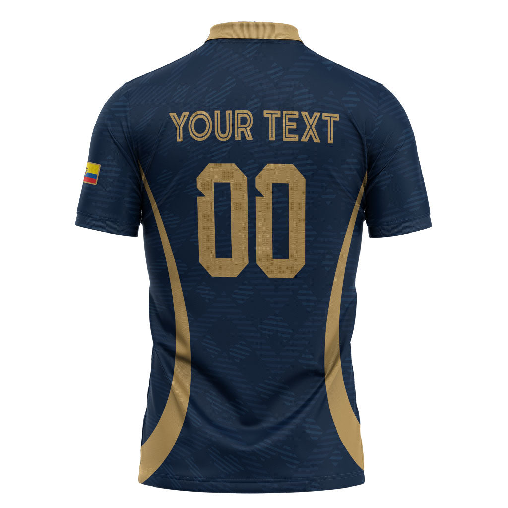 Custom Ecuador 2026 World Football Zipper Polo Shirt La Tri Go Champion