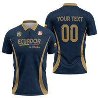 Custom Ecuador 2026 World Football Zipper Polo Shirt La Tri Go Champion