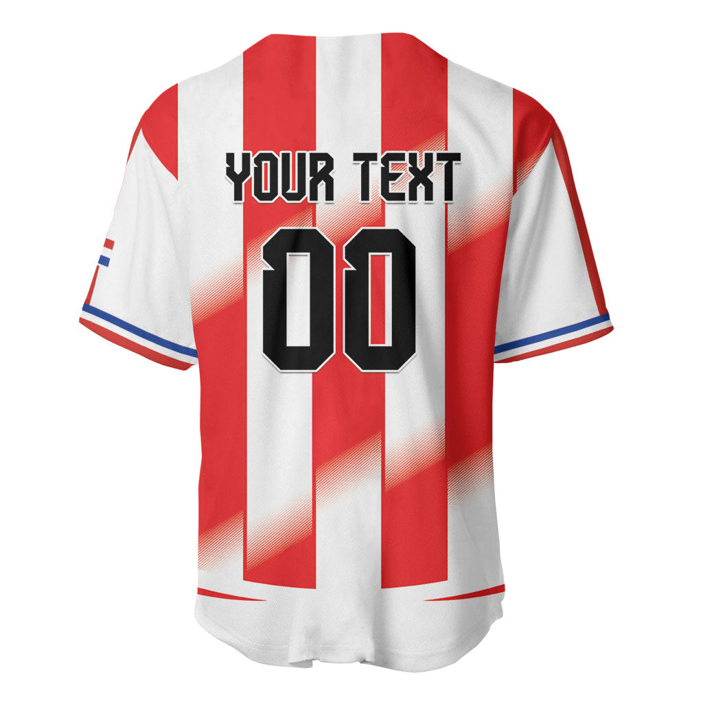 Custom Paraguay 2026 World Football Baseball Jersey La Albirroja Go Champion