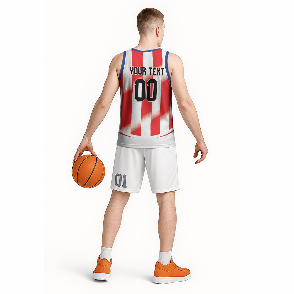 Custom Paraguay 2026 World Football Basketball Jersey La Albirroja Go Champion
