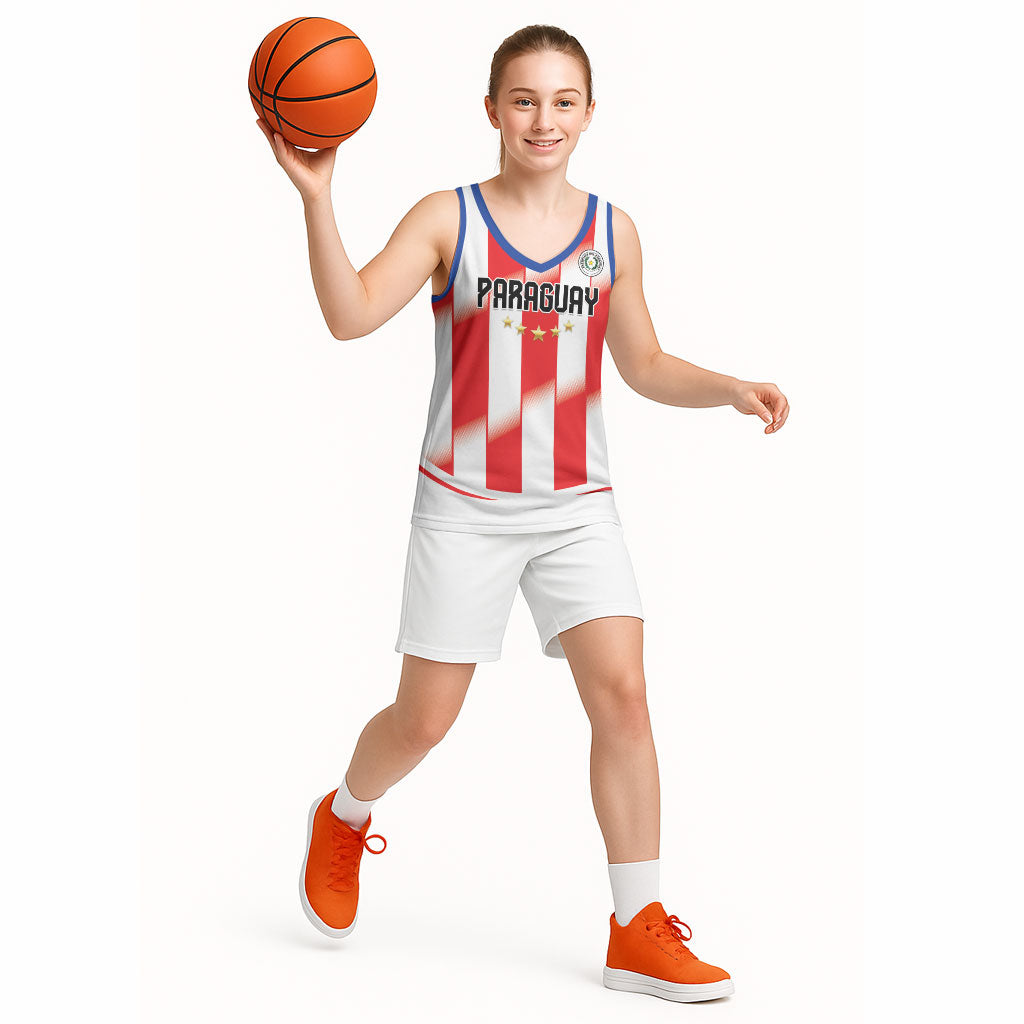 Custom Paraguay 2026 World Football Basketball Jersey La Albirroja Go Champion