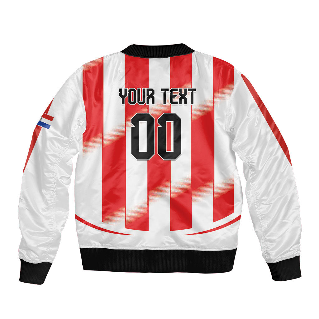 Custom Paraguay 2026 World Football Bomber Jacket La Albirroja Go Champion