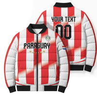Custom Paraguay 2026 World Football Bomber Puffer Jacket La Albirroja Go Champion