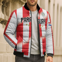 Custom Paraguay 2026 World Football Bomber Puffer Jacket La Albirroja Go Champion