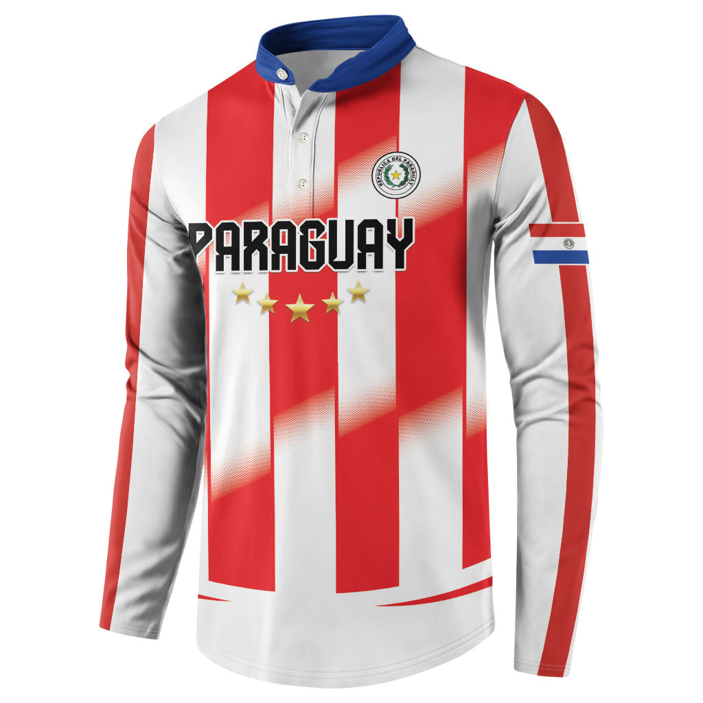 Custom Paraguay 2026 World Football Button Sweatshirt La Albirroja Go Champion