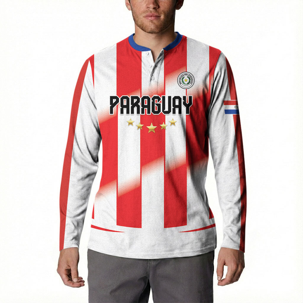 Custom Paraguay 2026 World Football Button Sweatshirt La Albirroja Go Champion