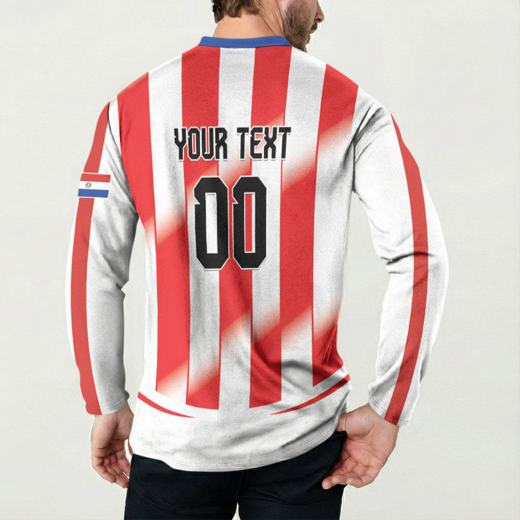 Custom Paraguay 2026 World Football Button Sweatshirt La Albirroja Go Champion