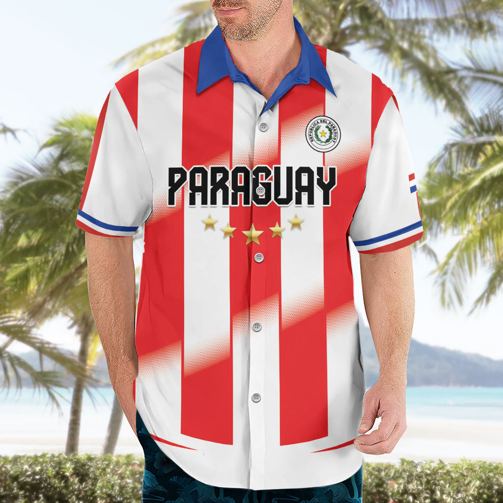Custom Paraguay 2026 World Football Hawaiian Shirt La Albirroja Go Champion